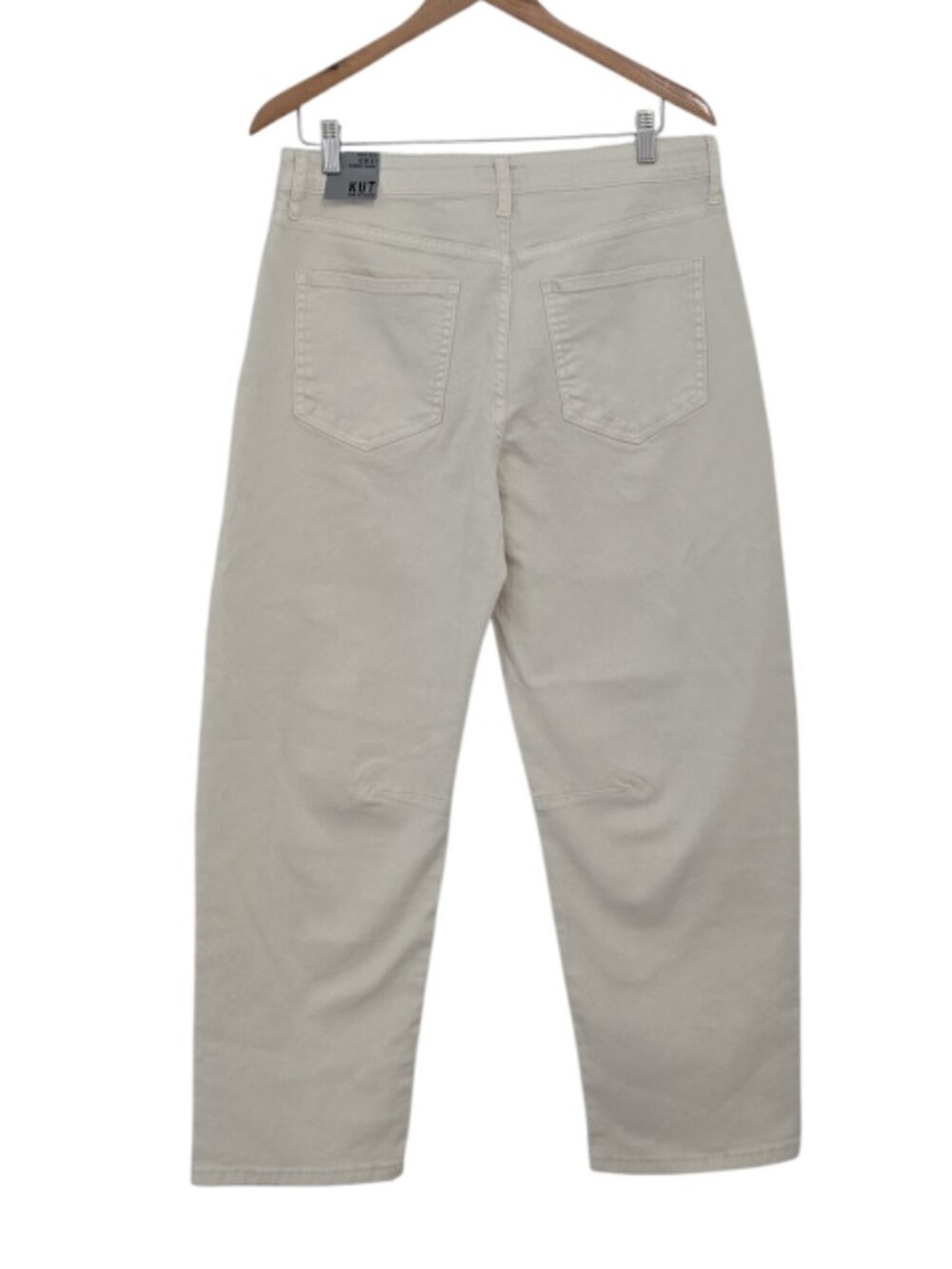 KUT from The KLOTH Ashley Slouchy Barrel Jeans High Rise Cream Size 10  NWT - Picture 6 of 11